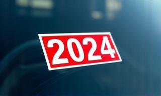 Beispiel einer aufgeklebten Schweizer Jahresvignette 2024
